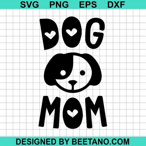 Dog Mom face SVG file