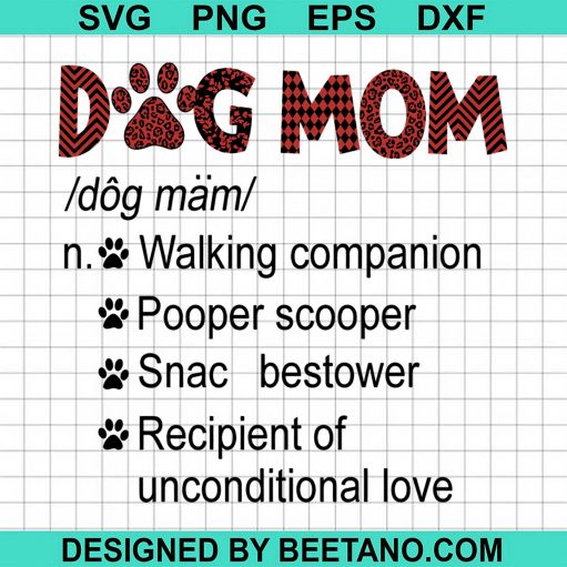 Dog Mom Walking Companion Pooper SVG