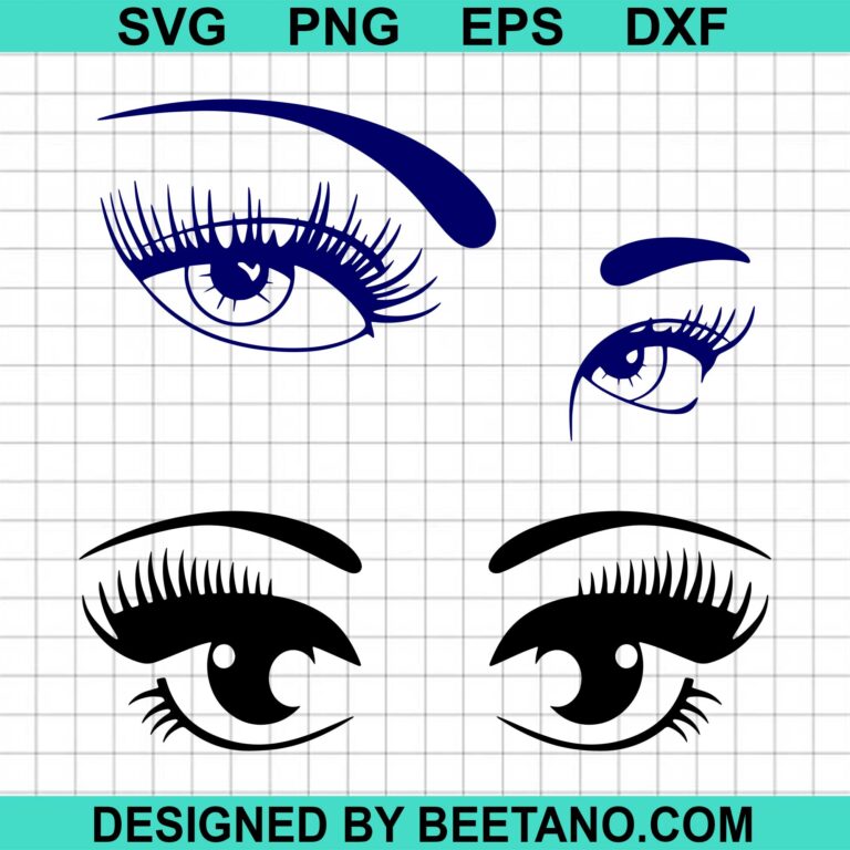 Eyelashes SVG cut file for cricut silhouette machine make craft handmade