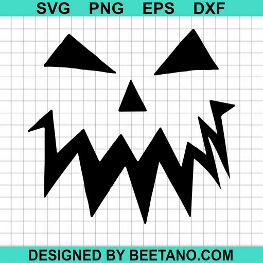 Pumpkin Face Halloween SVG