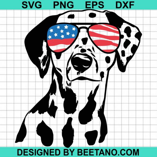 Firefighter Dalmatian USA Flag Glasses