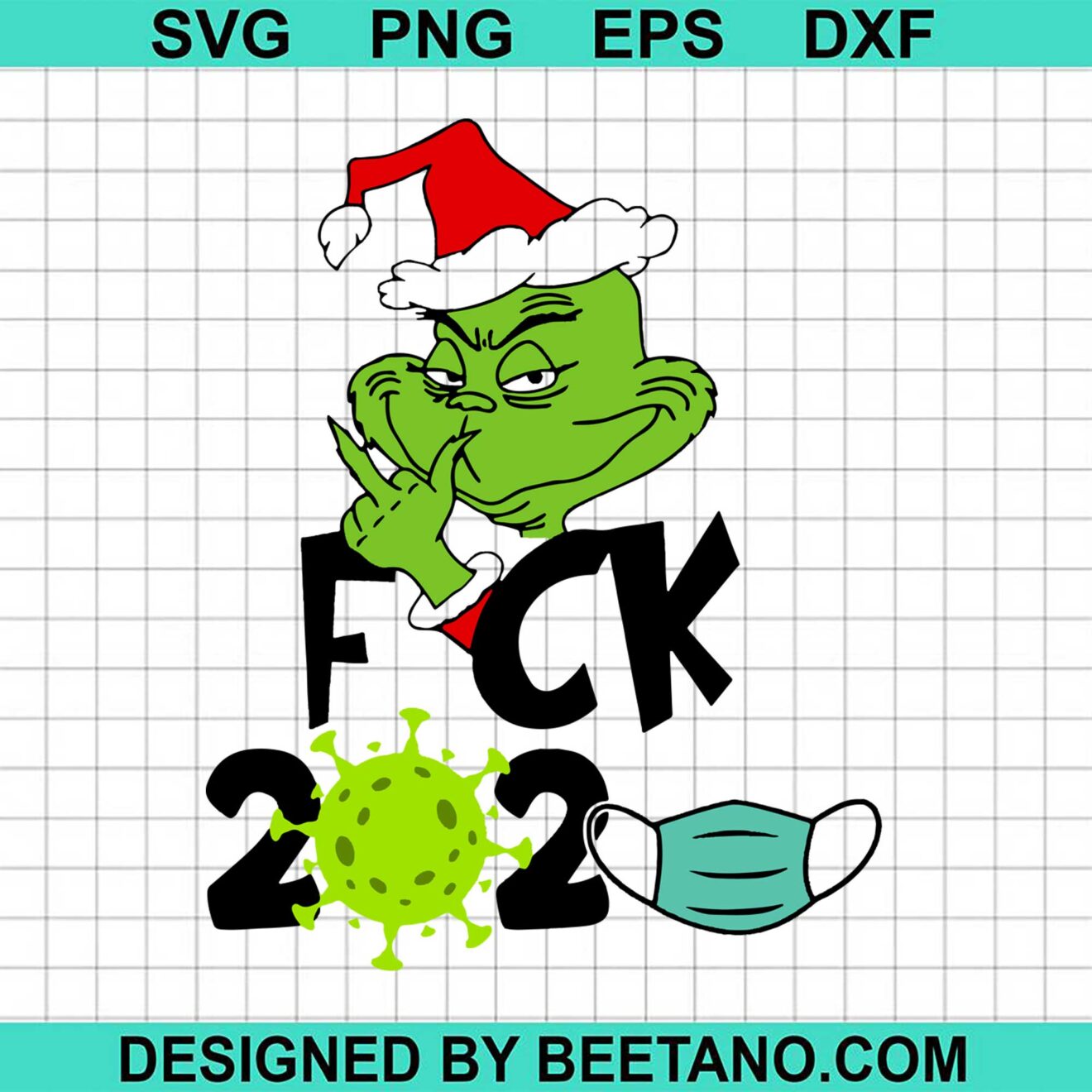 Grinch Santa Fuck 2020 Coronavirus Christmas