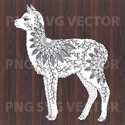 Mandala Llama Svg, Mandala Llama Svg Files, Mandala Vector, Mandala Files For Cricut, Mandala Llama Cutting Files For Cricut, SVG, DXF, EPS, PNG Instant Download