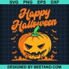 Happy Halloween Pumpkin Face Svg