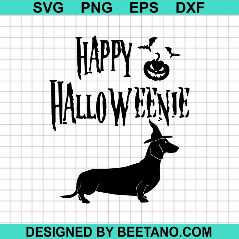 Happy Halloween Dachshund Halloween Spooky Scary Dog SVG Cut File For ...