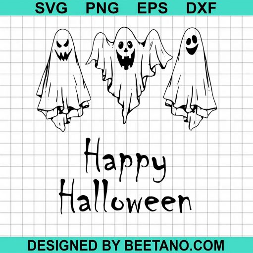 Happy Halloween Ghost Svg
