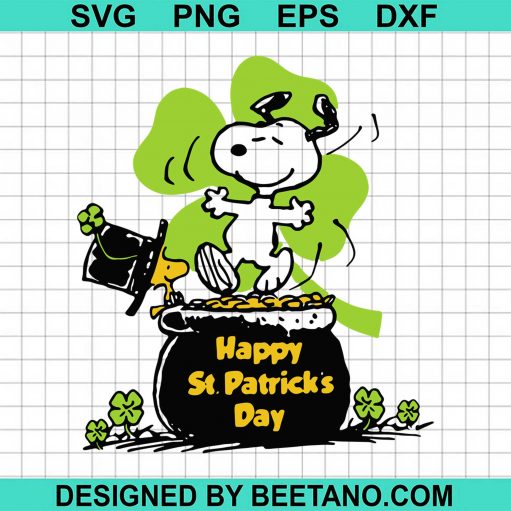Happy St Patricks Day Snoopy Svg