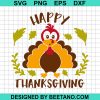 Happy Thaksgiving Turkey Floral Svg
