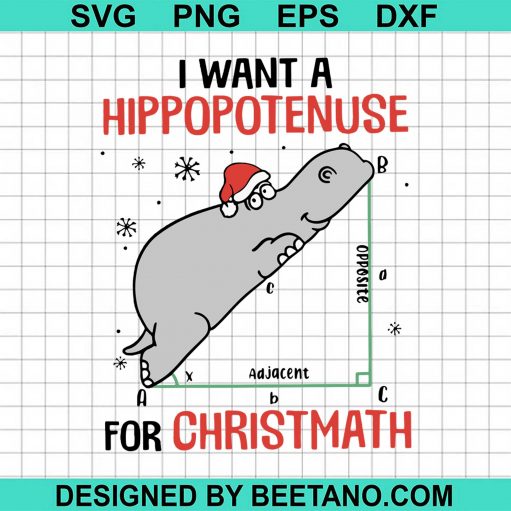 I Want A Hippopotamus For Christmas SVG cut file for cricut silhouette