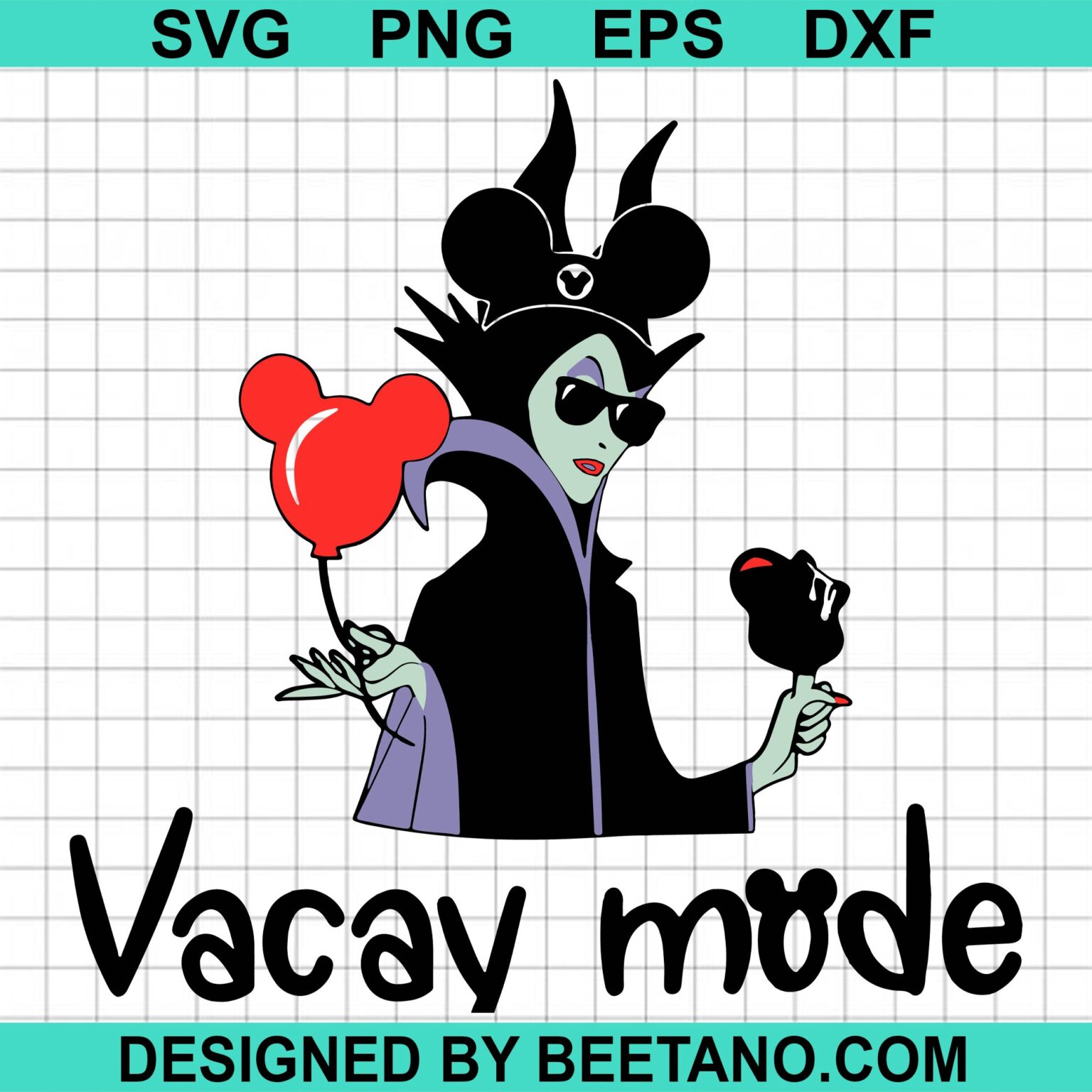 Maleficent Vacay Mode SVG cut file for cricut silhouette machine make