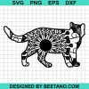 Mandala Cat Floral Svg