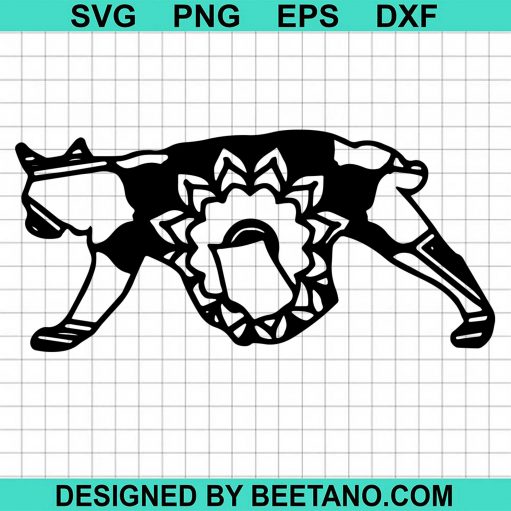 Mandala Cat SVG cut file