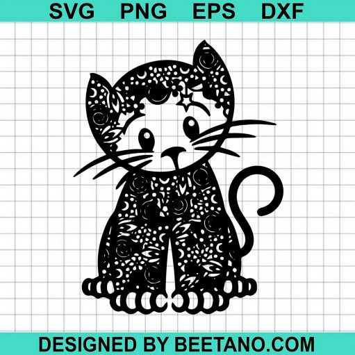 Mandala Cat Baby svg