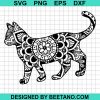 Mandala Cat Svg File
