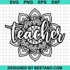 Mandala Teacher Svg