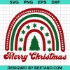 Merry Christmas Rainbow Svge