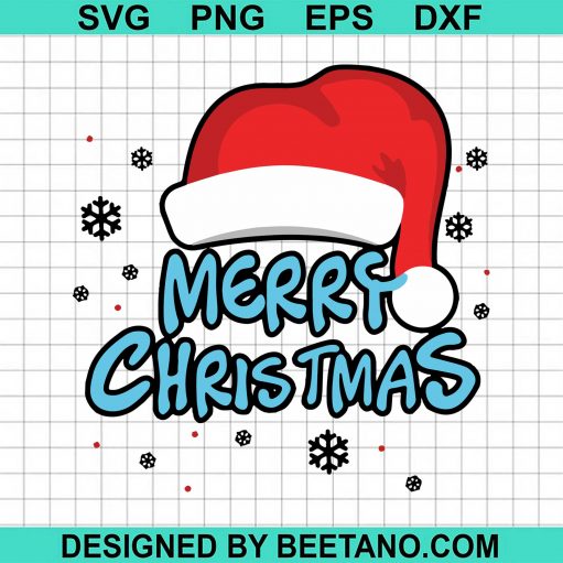 Merry Christmas santa hat SVG