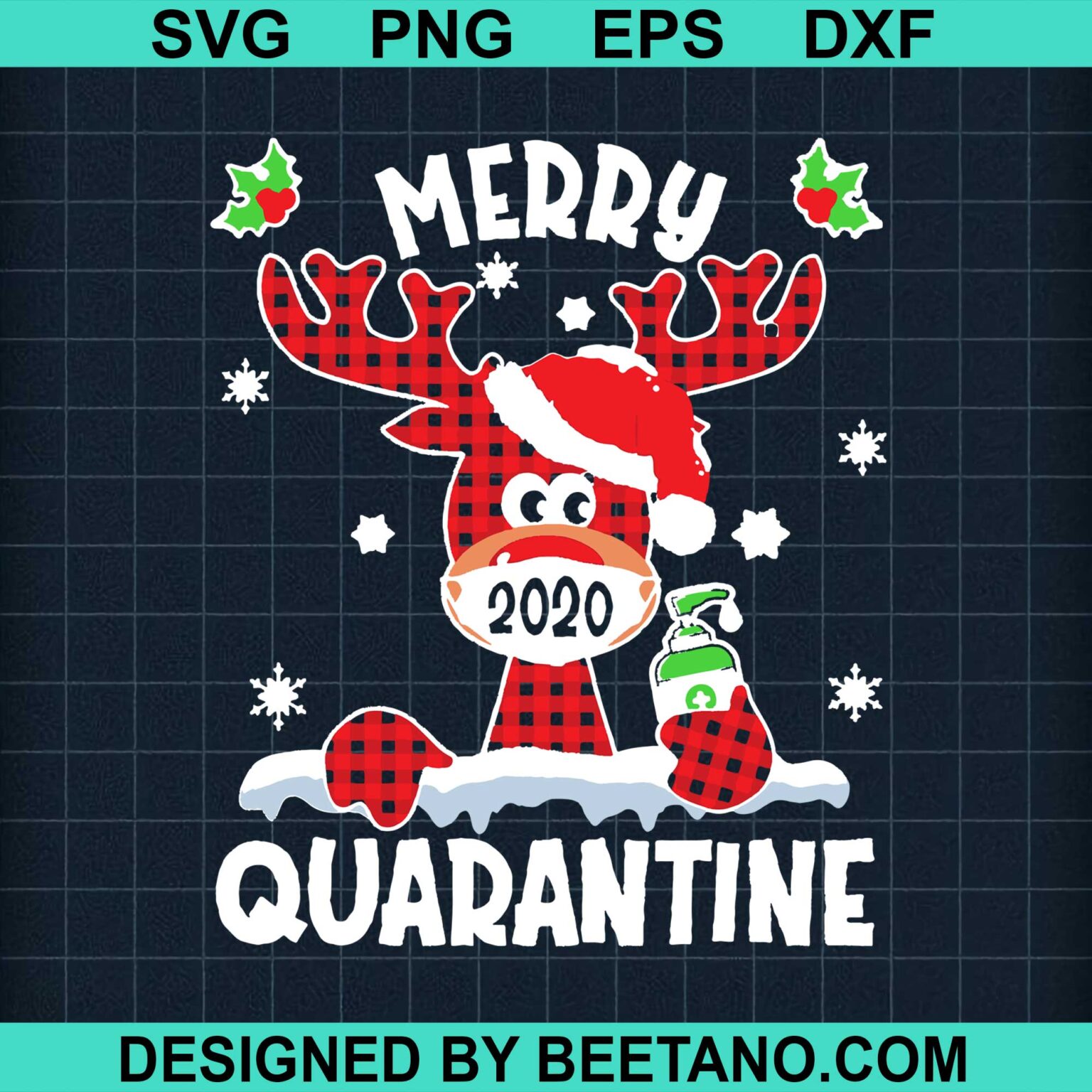 Merry Quarantine Christmas SVG cut file for cricut silhouette machine