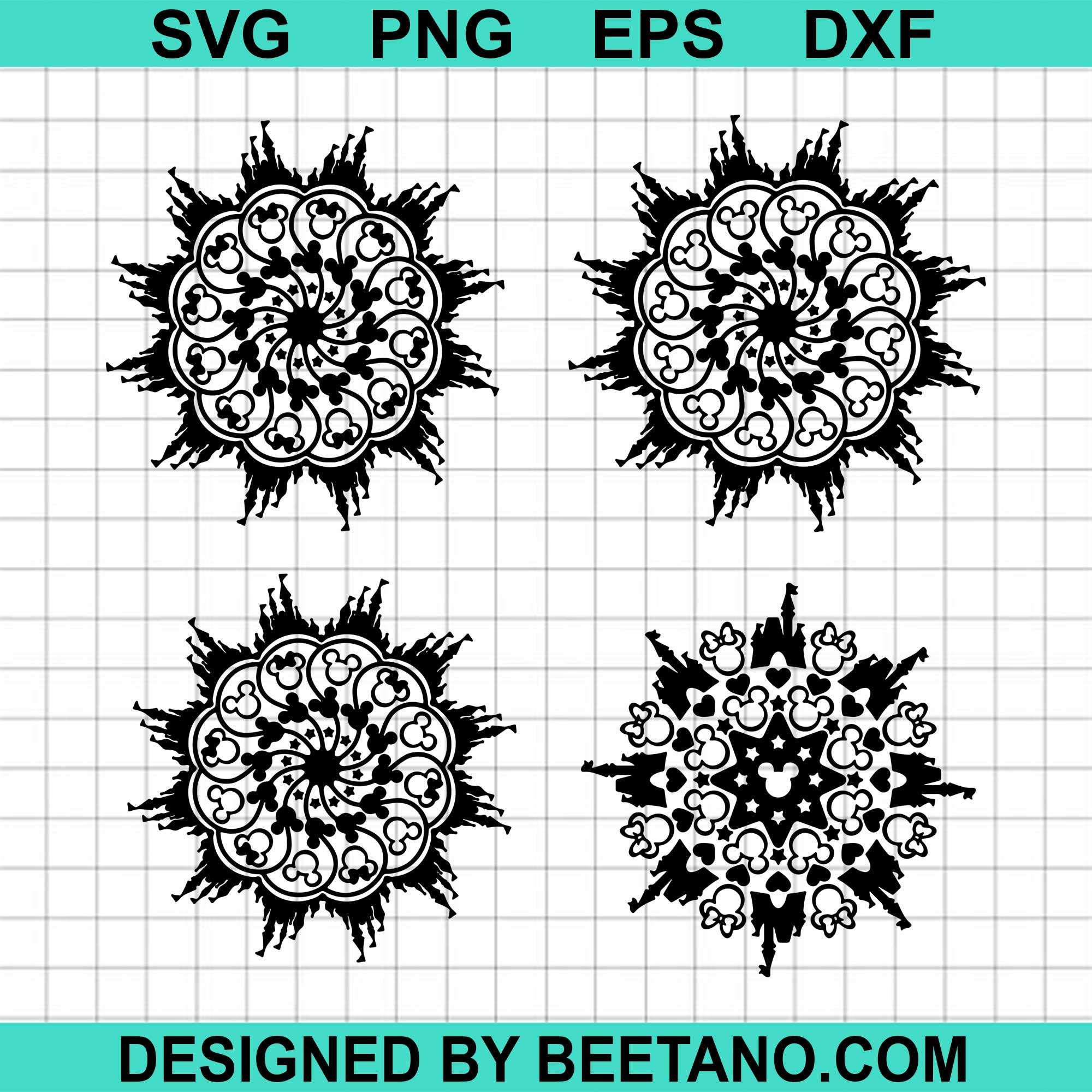 Mickey Mouse SVG, Mandala SVG, Mickey Mandala SVG cut file for cricut