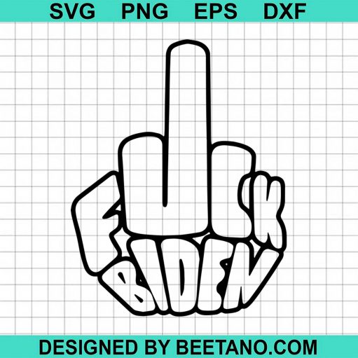 Middle Finger Fuck Joe Biden Cute Lettering Hand Gesture