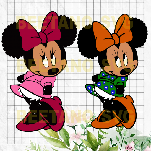 Minnie Afro Svg Bundle