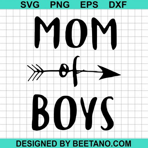 Mom Of Boys Surrouded By Balls SVG cut file for cricut silhouette ...