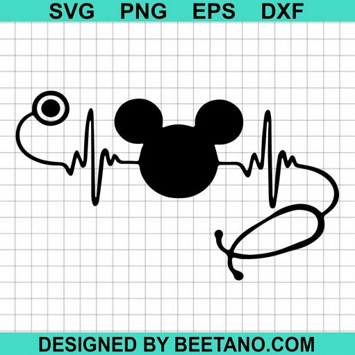 Nurse Mickey Mouse Stethoscope Svg