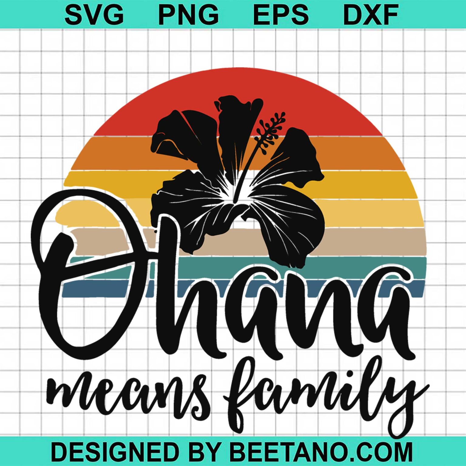 Ohana Means Family SVG cut file for cricut silhouette machine make