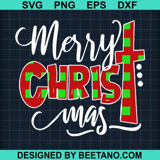 Plaid Christ Mery Christmas