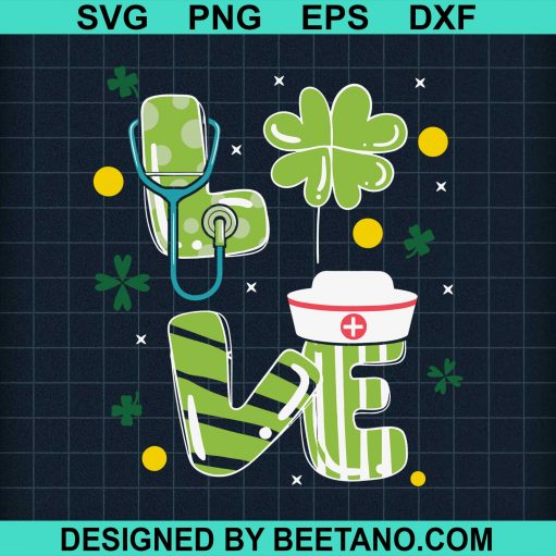 Premium Nurse Love St Patricks Day svg