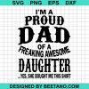 Proud Dad Of A Freaking Awesome Daughter Christmas 2020