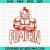 Pumpkin Bodybuilder Weightlifting Svg