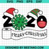 Quarantine 2020 Santa Coronavirus Mask Toilet Paper Merry Christmas