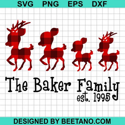 Reindeers The Baker Family Est 1995 svg