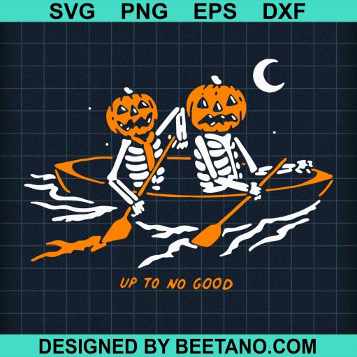Skeleton pumpkin up to no good Halloween