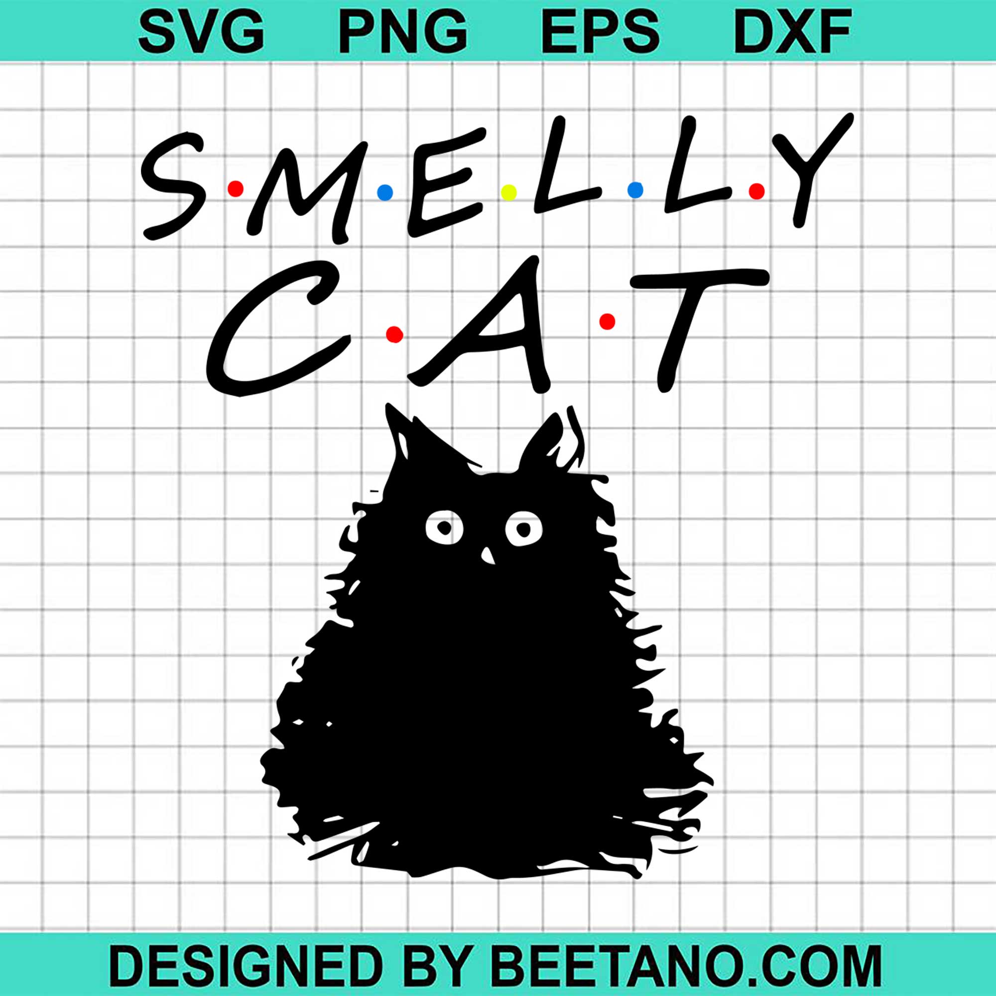 Smelly Fluffy Cat SVG cut file for cricut silhouette machine make craft