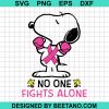 Snoopy Breast Cancer Svg