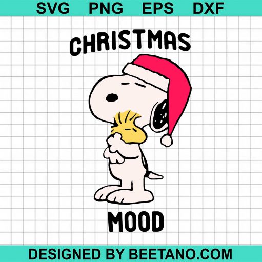 Snoopy Christmas Mood Svg