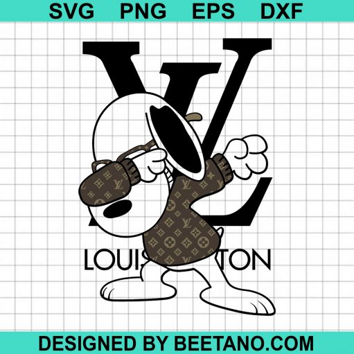 Snoopy Dabbing LV Logo SVG