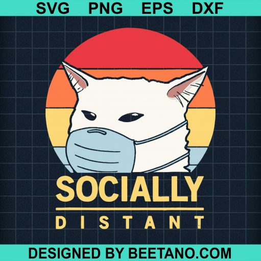 Socially Distant Cat svg