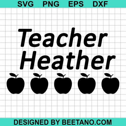 Teacher Heather Vipkid 5 Apple Review svg