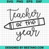 Teacher Of The Year Svg
