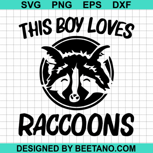 This Boy Loves Raccoons SVG