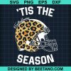 Tis The Season Football Mom With Leopard Svg