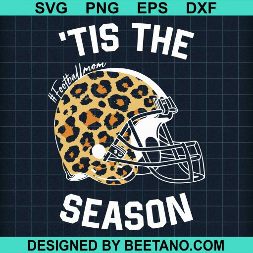 Tis The Season Football Mom With Leopard svg