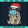 Top Santa Pug In Mask Ugly Christmas Quarantine Dog