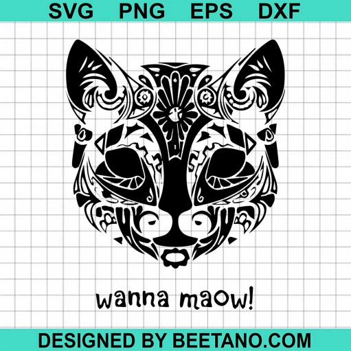Wanna Maow Mandala svg