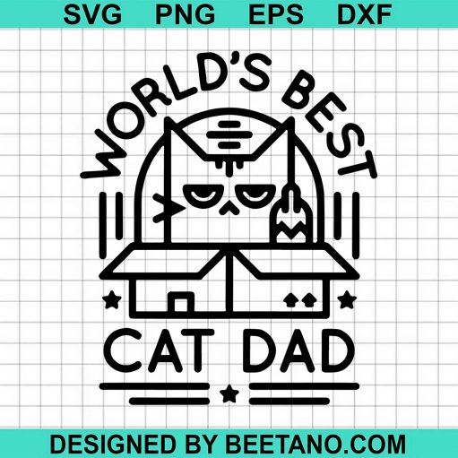 Worlds Best Cat Dad Svg