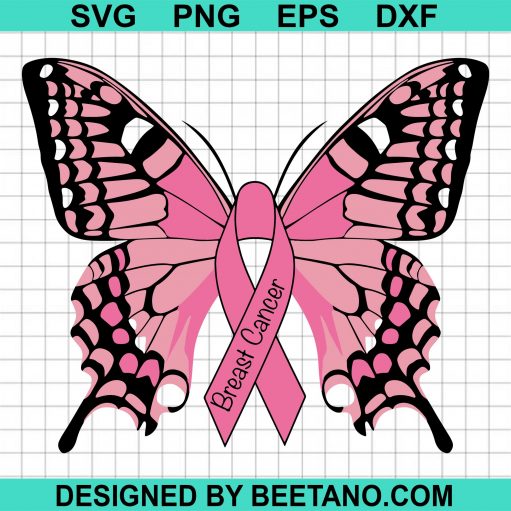 Breast Cancer Bufterfly SVG