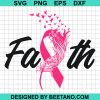 Breast Cancer Ribbon Faith Svg